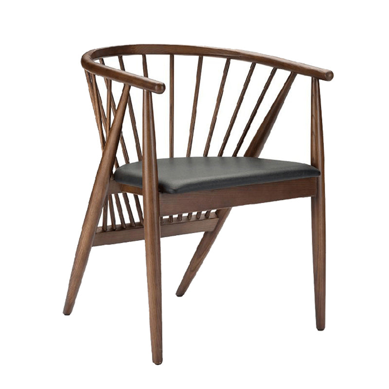 Chaise de salle à manger en bois traditionnel Restaurant Windsor Back Bran coussin