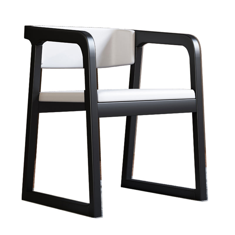 Chaise de salle à manger en bois de style scandinave, chaise de salle à manger à dossier ouvert avec bras