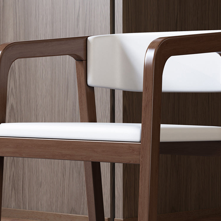 Chaise de salle à manger en bois de style scandinave, chaise de salle à manger à dossier ouvert avec bras