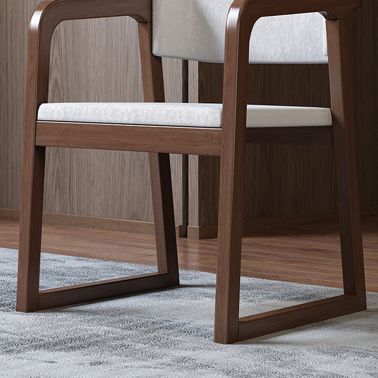 Chaise de salle à manger en bois de style scandinave, chaise de salle à manger à dossier ouvert avec bras