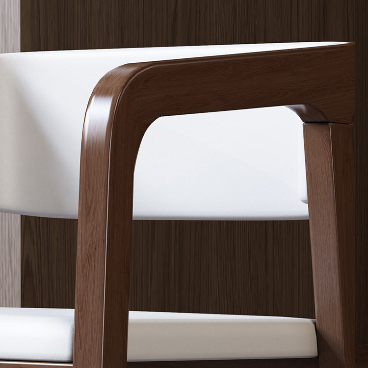 Chaise de salle à manger en bois de style scandinave, chaise de salle à manger à dossier ouvert avec bras