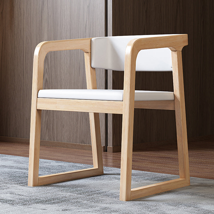 Chaise de salle à manger en bois de style scandinave, chaise de salle à manger à dossier ouvert avec bras