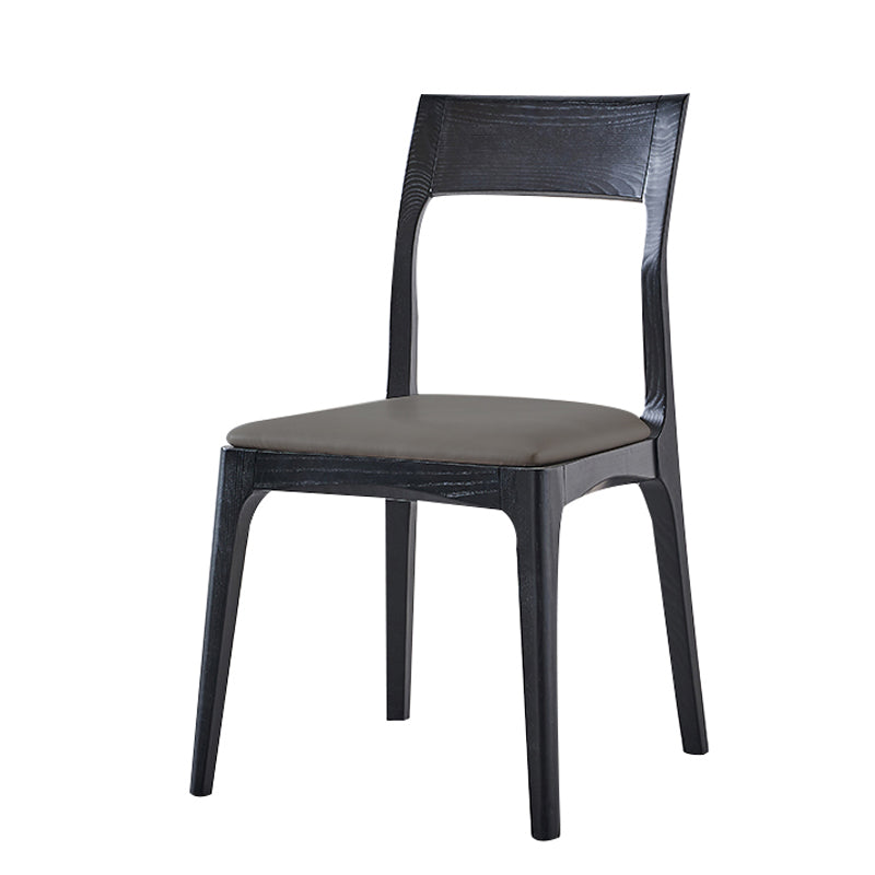 Chaise de salle à manger en bois de Style scandinave, chaise d'appoint rembourrée à dossier ouvert pour la maison