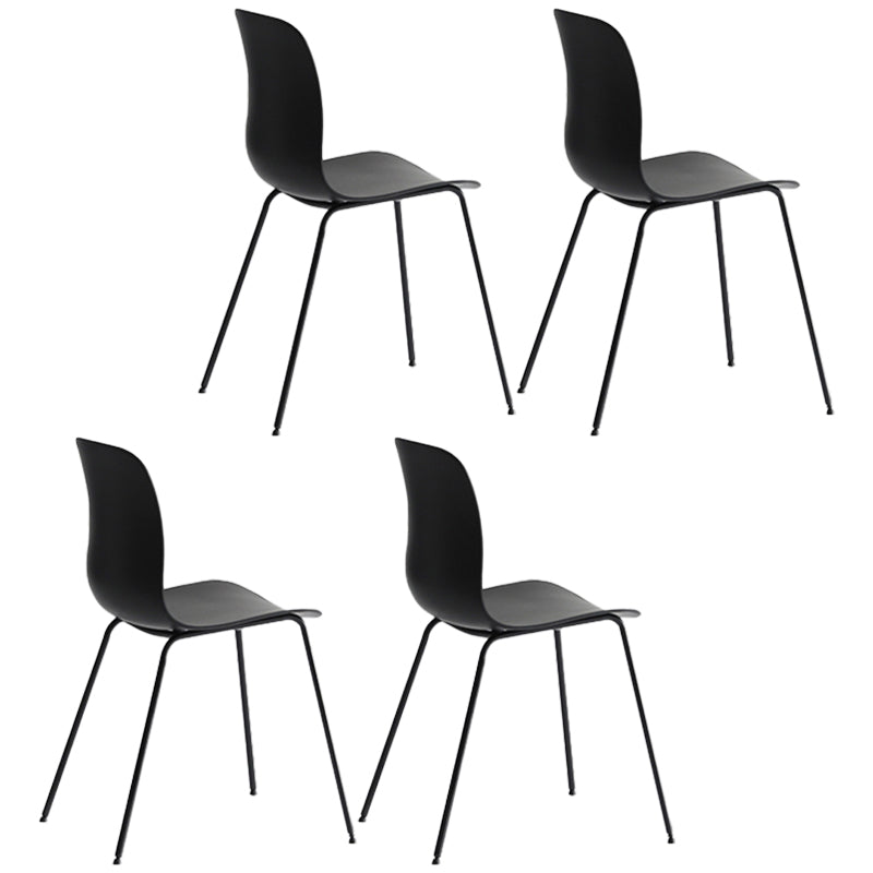 Silla de comedor moderna sin brazos Silla de comedor de plástico para uso en restaurantes