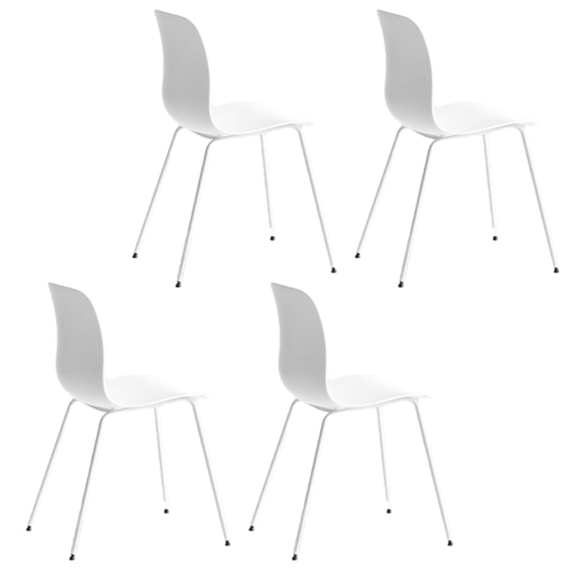 Silla de comedor moderna sin brazos Silla de comedor de plástico para uso en restaurantes
