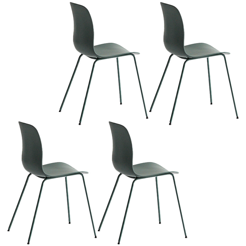 Silla de comedor moderna sin brazos Silla de comedor de plástico para uso en restaurantes