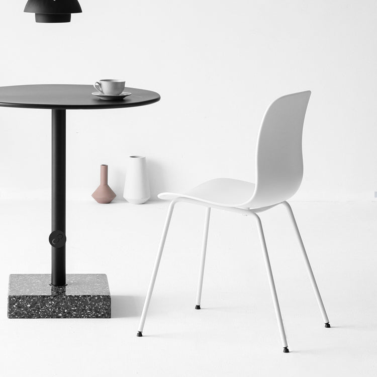 Silla de comedor moderna sin brazos Silla de comedor de plástico para uso en restaurantes