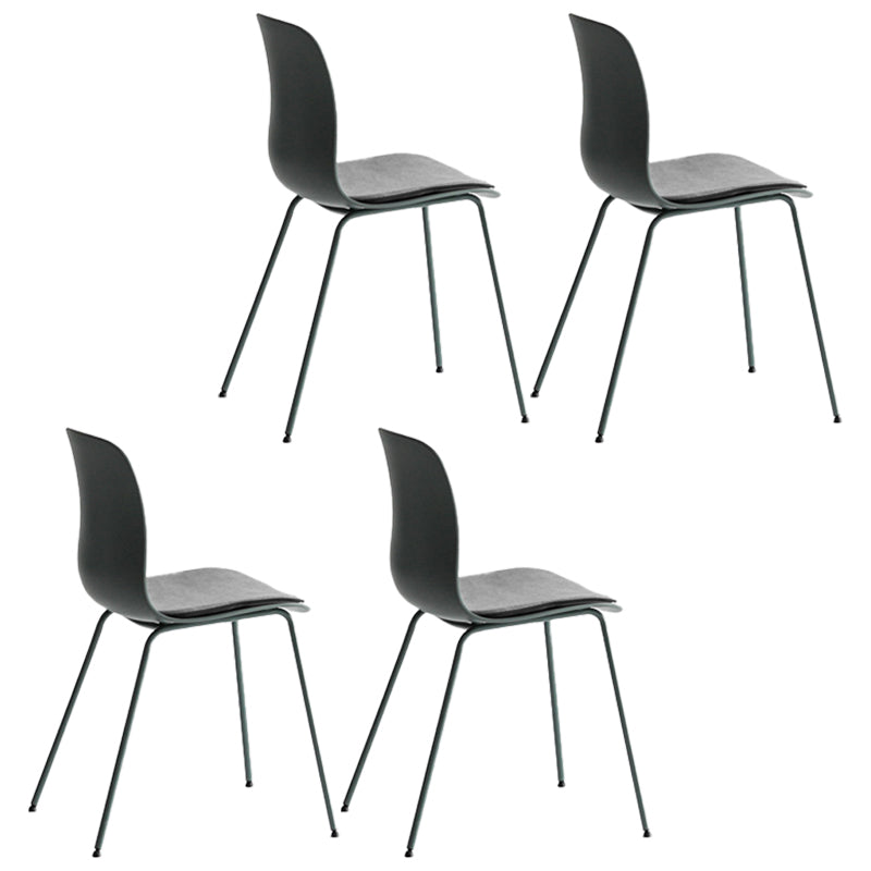 Silla de comedor moderna sin brazos Silla de comedor de plástico para uso en restaurantes
