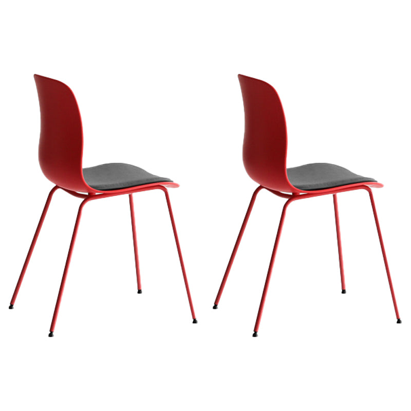 Silla de comedor moderna sin brazos Silla de comedor de plástico para uso en restaurantes