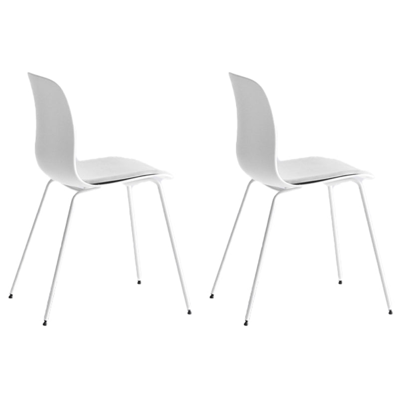 Silla de comedor moderna sin brazos Silla de comedor de plástico para uso en restaurantes