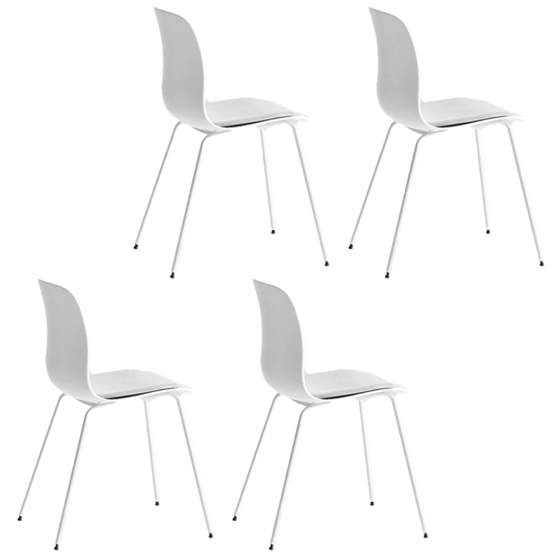 Silla de comedor moderna sin brazos Silla de comedor de plástico para uso en restaurantes