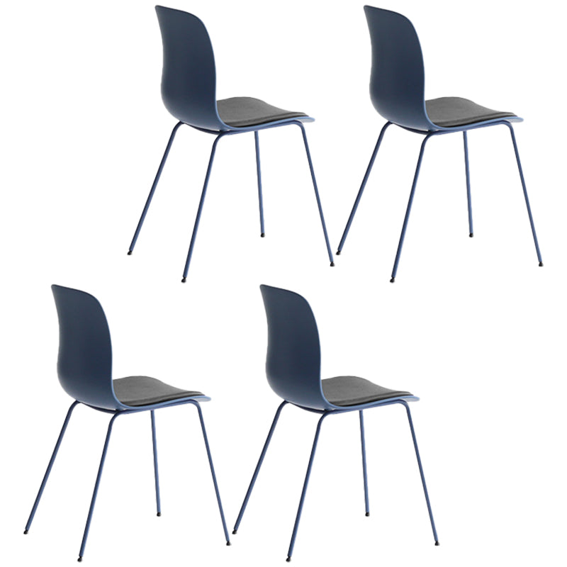 Silla de comedor moderna sin brazos Silla de comedor de plástico para uso en restaurantes