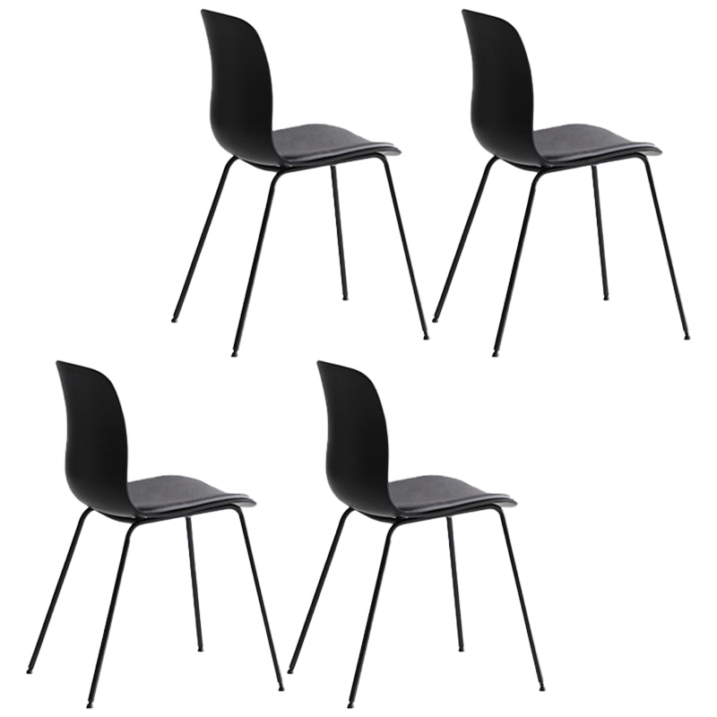 Silla de comedor moderna sin brazos Silla de comedor de plástico para uso en restaurantes