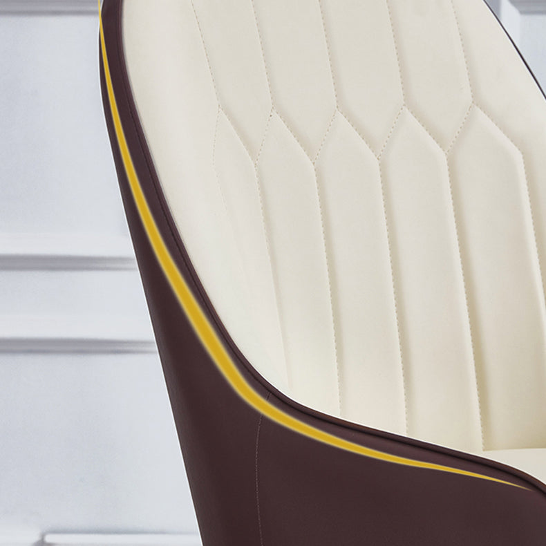 Sillón interior escandinavo Silla de comedor Parsons tapizada de metal