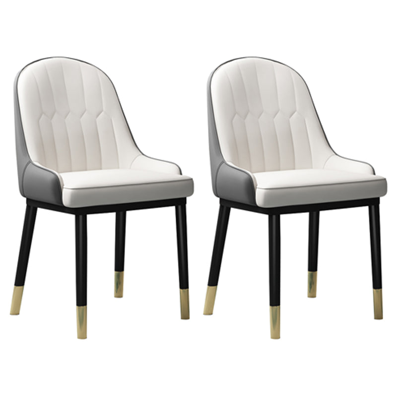 Sillón interior escandinavo Silla de comedor Parsons tapizada de metal