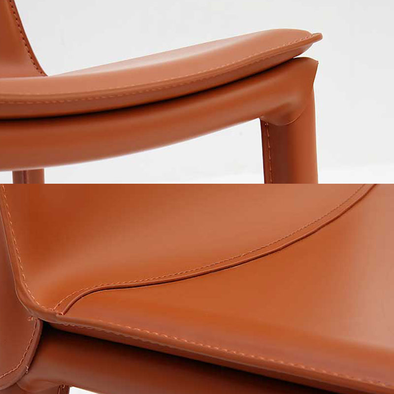 Sillas de comedor de cuero modernas Silla de comedor sin brazos para uso en restaurantes