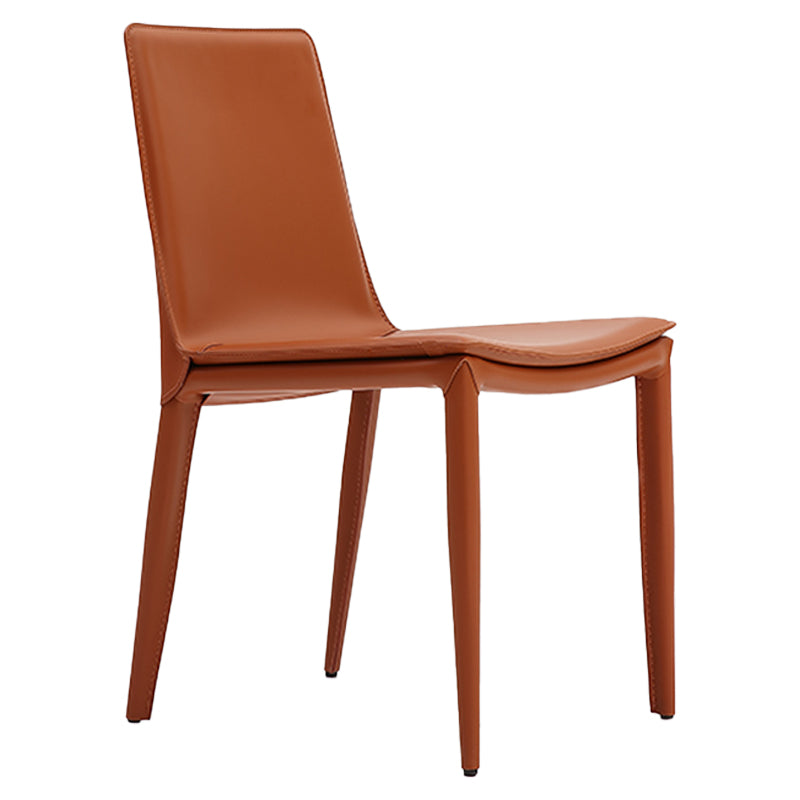 Chaises de salle à manger en cuir modernes, chaise de salle à manger sans bras pour utilisation au restaurant