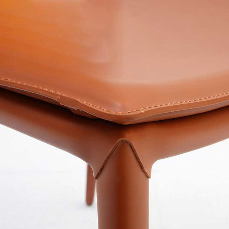 Sillas de comedor de cuero modernas Silla de comedor sin brazos para uso en restaurantes