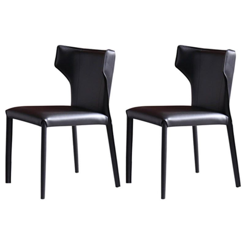 Silla de comedor de estilo moderno, sillón orejero de metal sin brazos para cocina