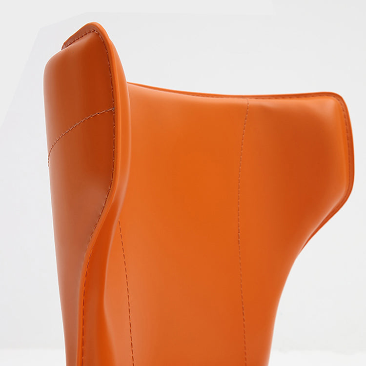 Silla de comedor de estilo moderno, sillón orejero de metal sin brazos para cocina
