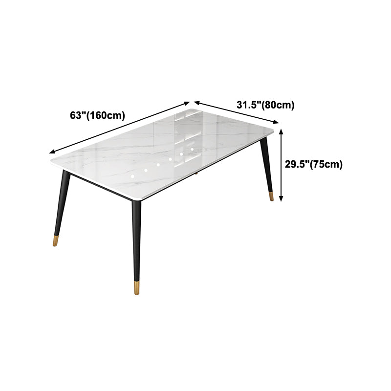 Simplicity Style 4 Legs Dining Site Table Stone Dining Room Furniture for Home Use