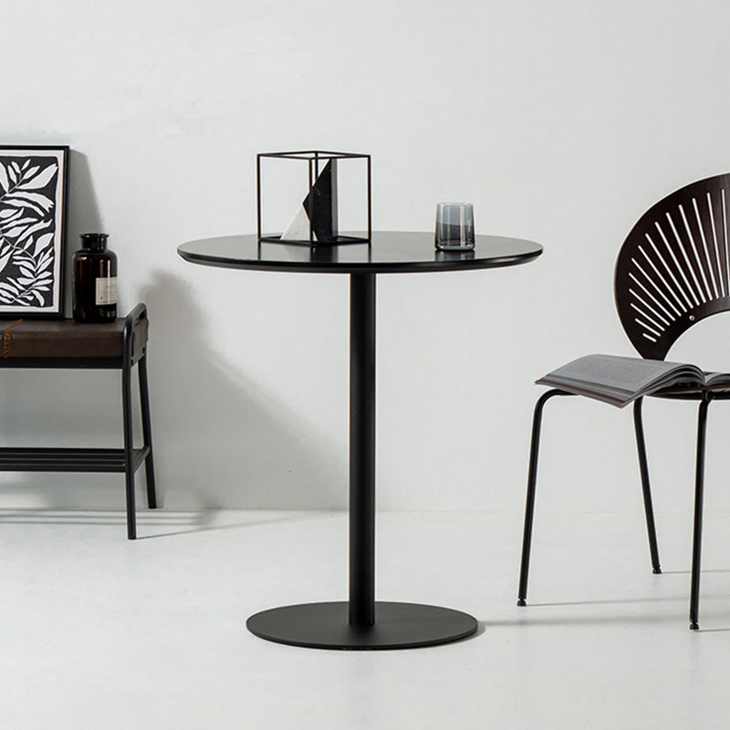 Round Pedestal Dinette Table Simplicity Style Dining Site Table for Home Use