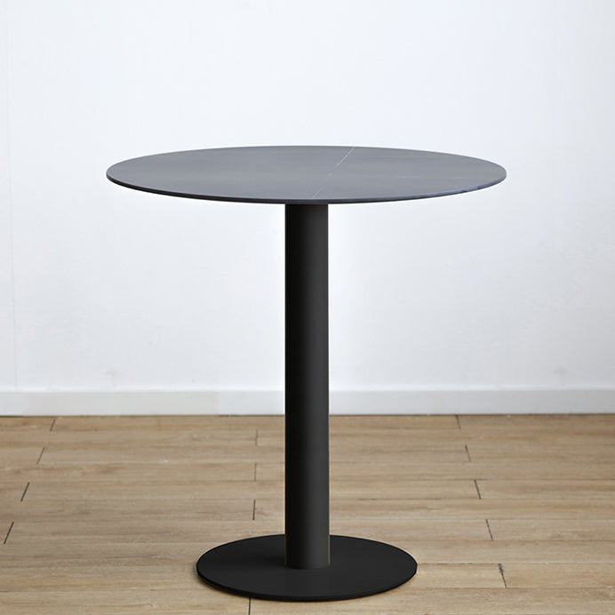Round Pedestal Dinette Table Simplicity Style Dining Site Table for Home Use