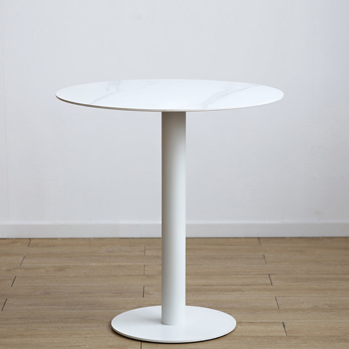 Round Pedestal Dinette Table Simplicity Style Dining Site Table for Home Use
