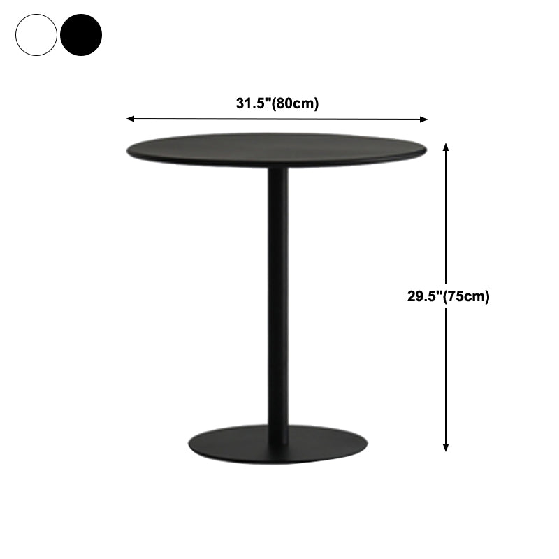 Round Pedestal Dinette Table Simplicity Style Dining Site Table for Home Use