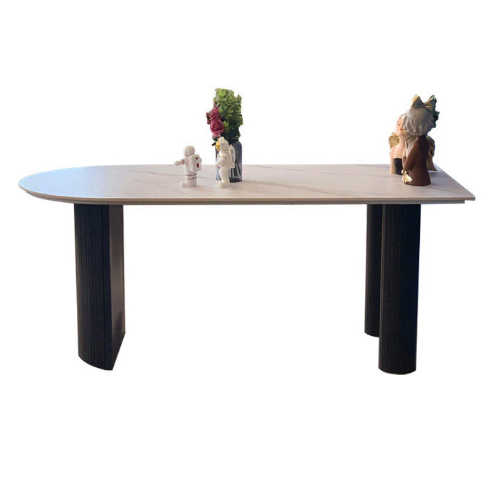 Simplicity Style Free from Dining Site Table Stone Home Dining Room Furniture