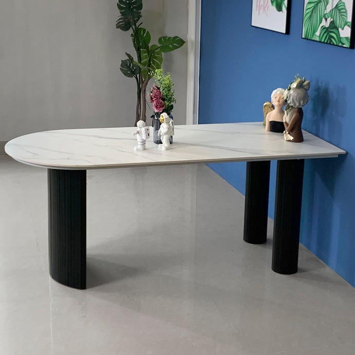 Simplicity Style Free from Dining Site Table Stone Home Dining Room Furniture