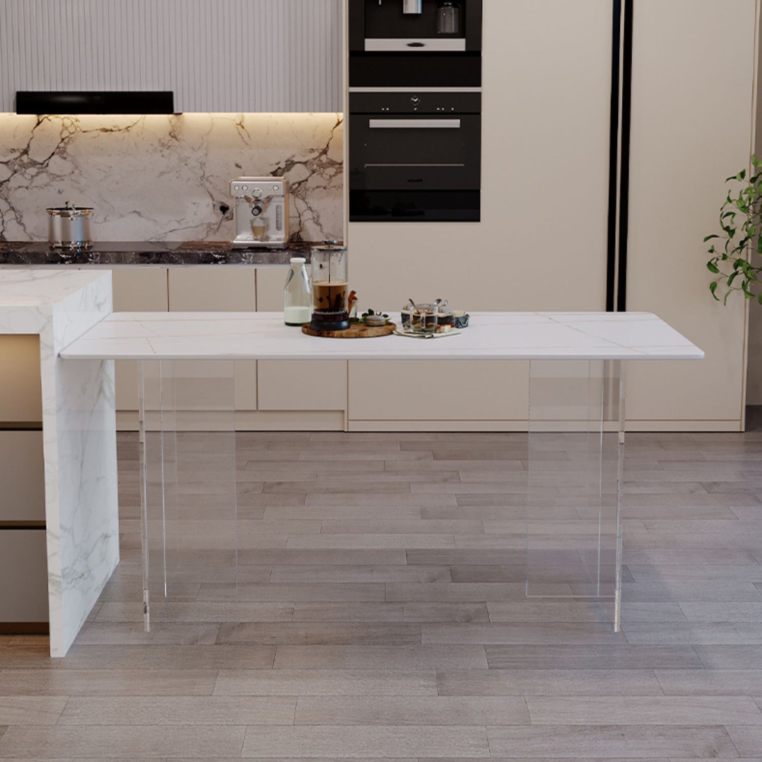 Moderno 1/2/3/5 Piezas Juego de comedor sinterizado Set de muebles de comedor de piedra sinterizada/Artículos separados