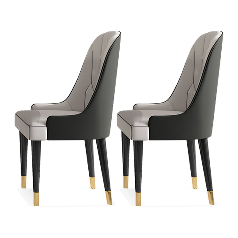 Modern 1/2/5/7 Pieces Dining Set Marble Dining Table with Leather Chairs