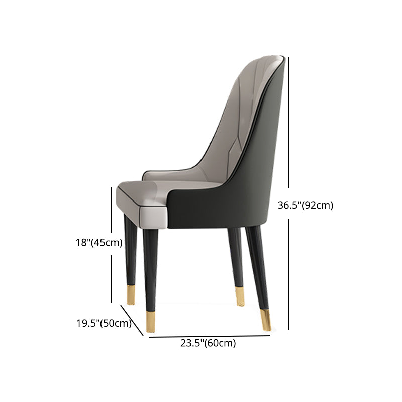 Modern 1/2/5/7 Pieces Dining Set Marble Dining Table with Leather Chairs