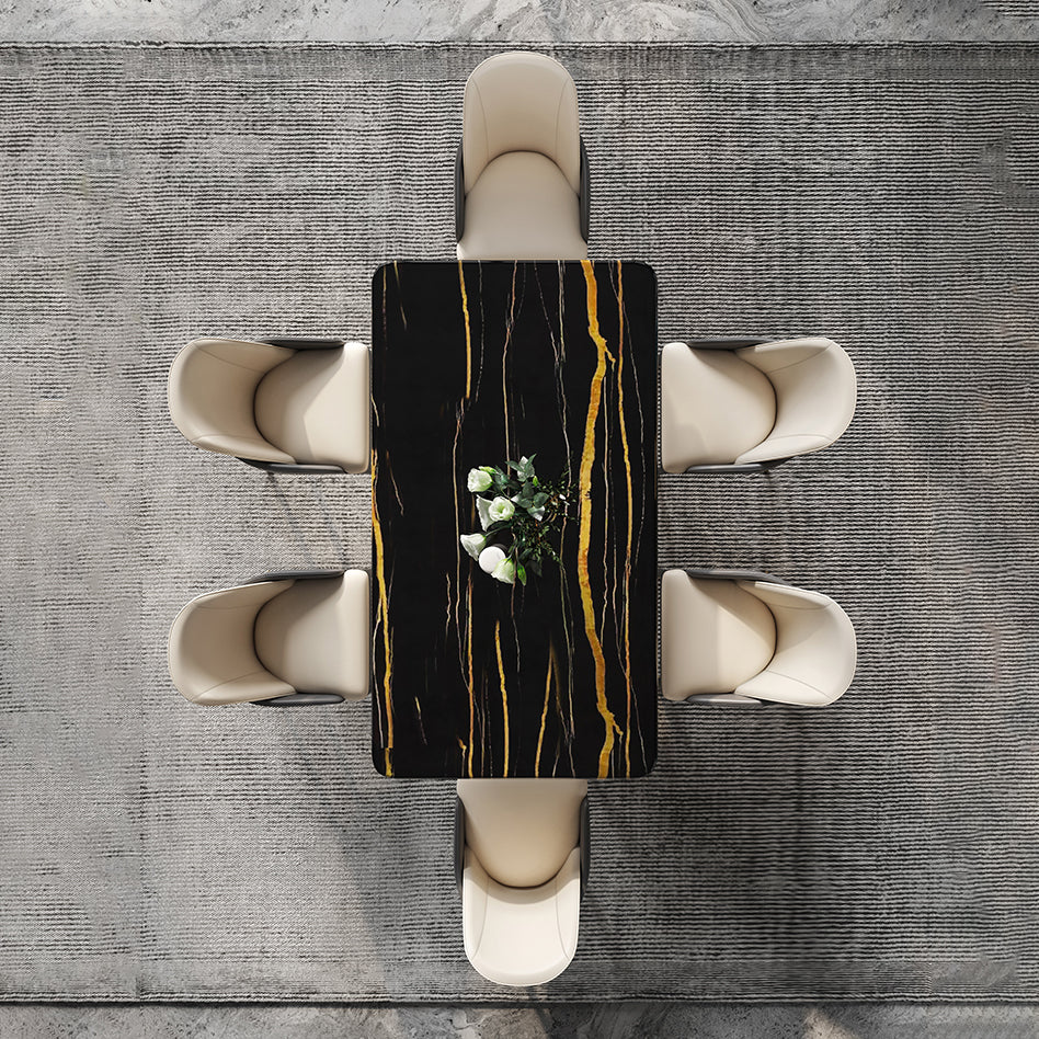 Rectangle 1/2/5/7 Pièces Ensemble de restauration Ensemble de meubles à restauration en marbre / Articles séparés