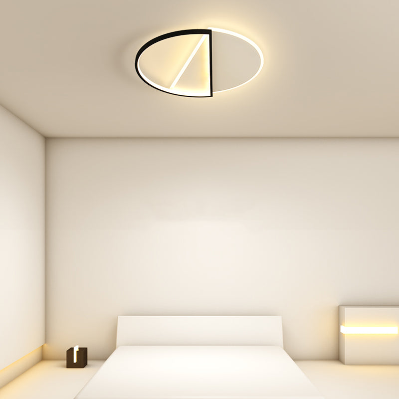 2 Lights Metal Flush Ceiling Light Fixture Modern LED Ceiling Light Fixtures