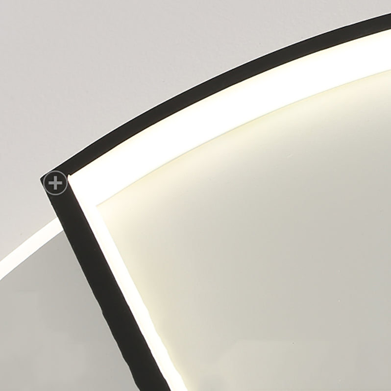 2 Lights Metal Flush Ceiling Light Fixture Modern LED Ceiling Light Fixtures