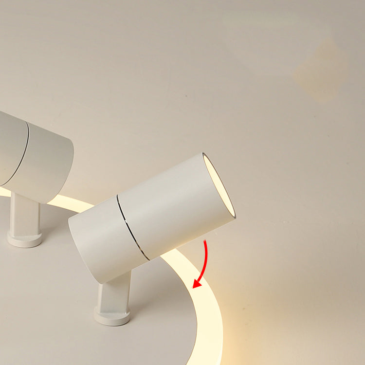 White LED Flush Ceiling Light Fixture Simplicity Ceiling Light Fixtures with Spotlights