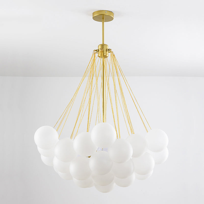 Metal Chandelier Light Fixtures Modern 3-Head Globe Hanging Pendant Lamps for Living Room