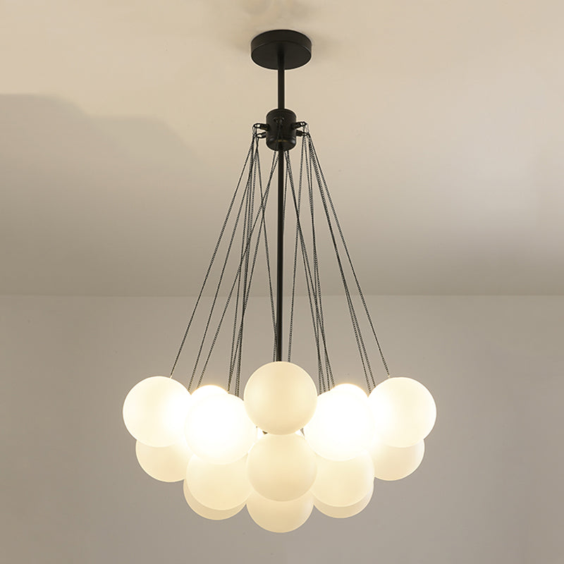 Metal Chandelier Light Fixtures Modern 3-Head Globe Hanging Pendant Lamps for Living Room