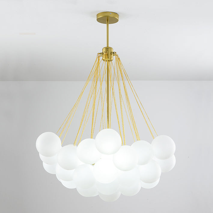 Metal Chandelier Light Fixtures Modern 3-Head Globe Hanging Pendant Lamps for Living Room