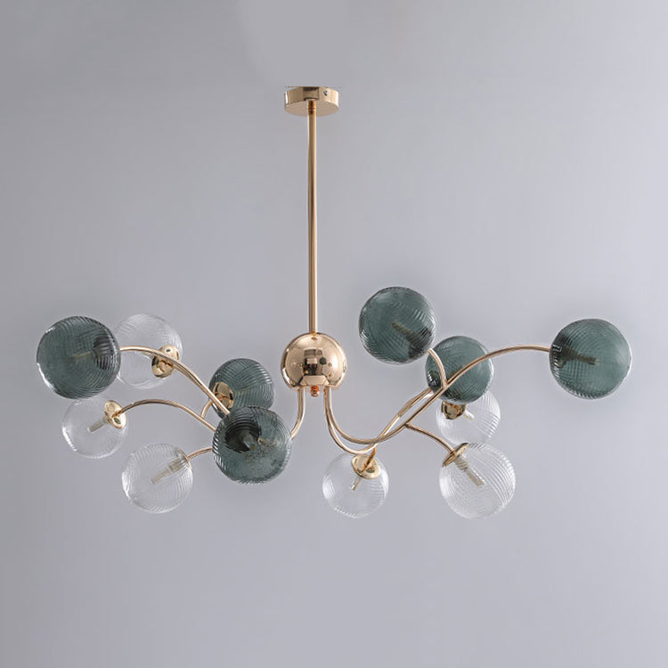 Metal Chandelier Light Fixtures Modern Multi-Head Globe Pendant Lamp for Living Room