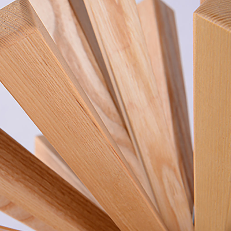 Wood Nordic Style Chandelier 10 Lights Hanging Light for Restaurant