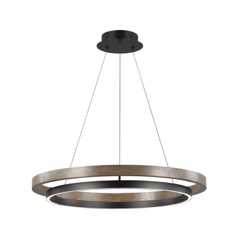 Metal Contemporary Style Chandelier Circle Hanging Light for Restaurant