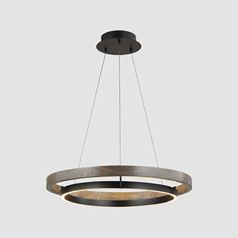 Metal Contemporary Style Chandelier Circle Hanging Light for Restaurant