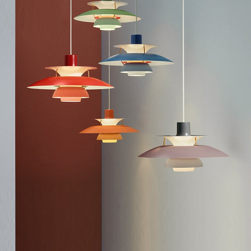 Éclairage pendentif en couches nordiques Métal 1