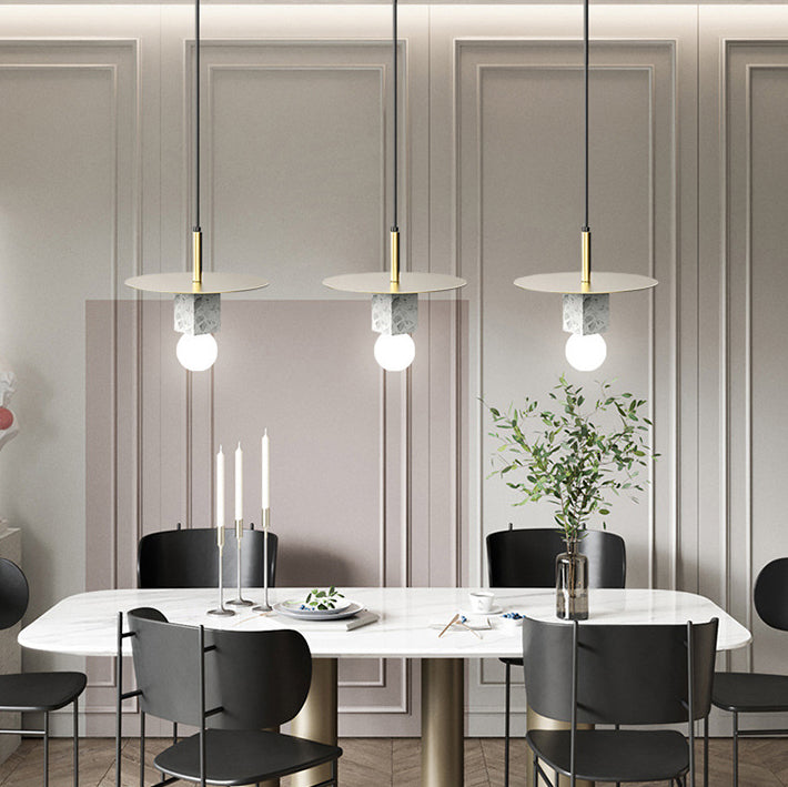 Pendant de style moderne Light Nordic Style Stone Cube suspendu pour le chevet