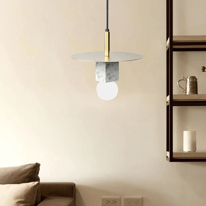 Pendant de style moderne Light Nordic Style Stone Cube suspendu pour le chevet