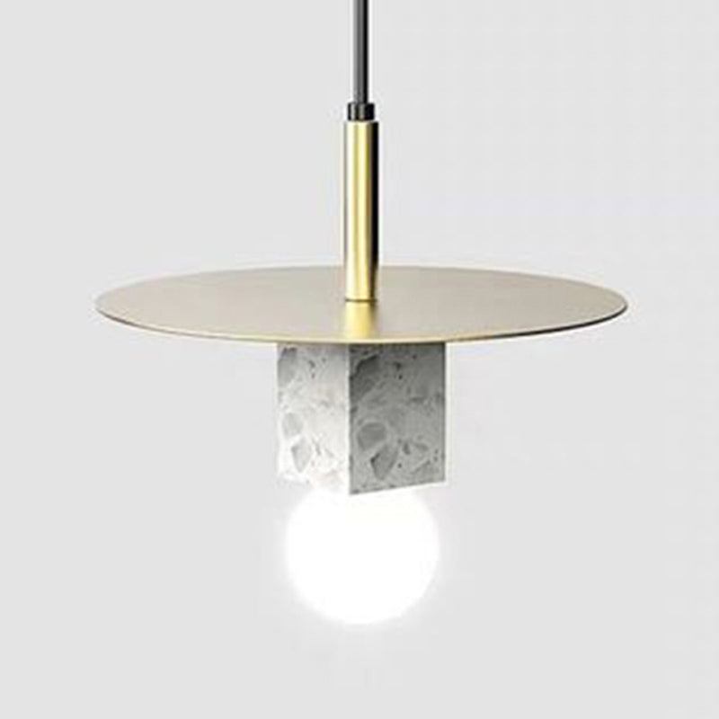 Pendant de style moderne Light Nordic Style Stone Cube suspendu pour le chevet