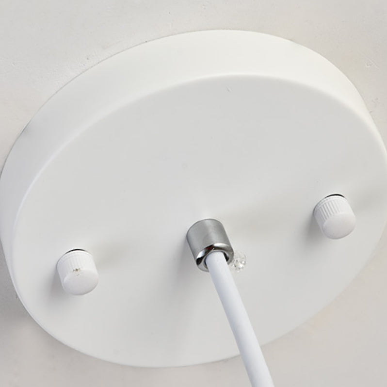 Lampe suspendue de style moderne Creative Metal Pendant Light en blanc pour chambre à coucher